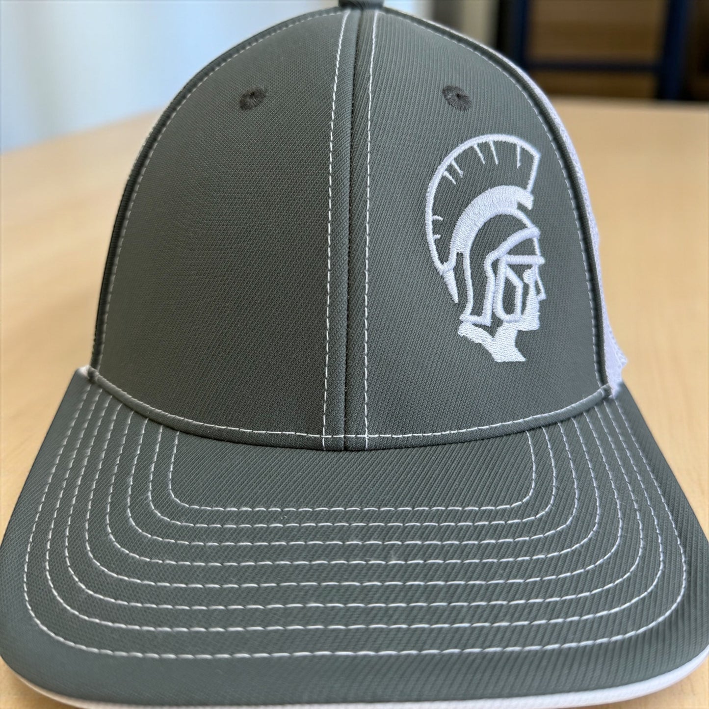 Grey Warrior Head Hat