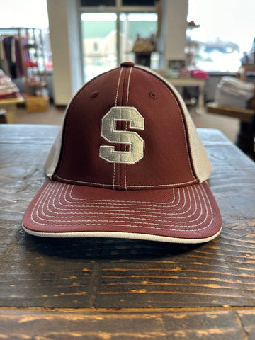 Maroon and Grey "S" Hat