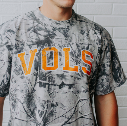 Orange "Vols" Camo Short-Sleeve T-Shirt