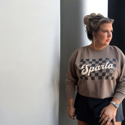 -Sparta Checkerboard Classic Crewneck-