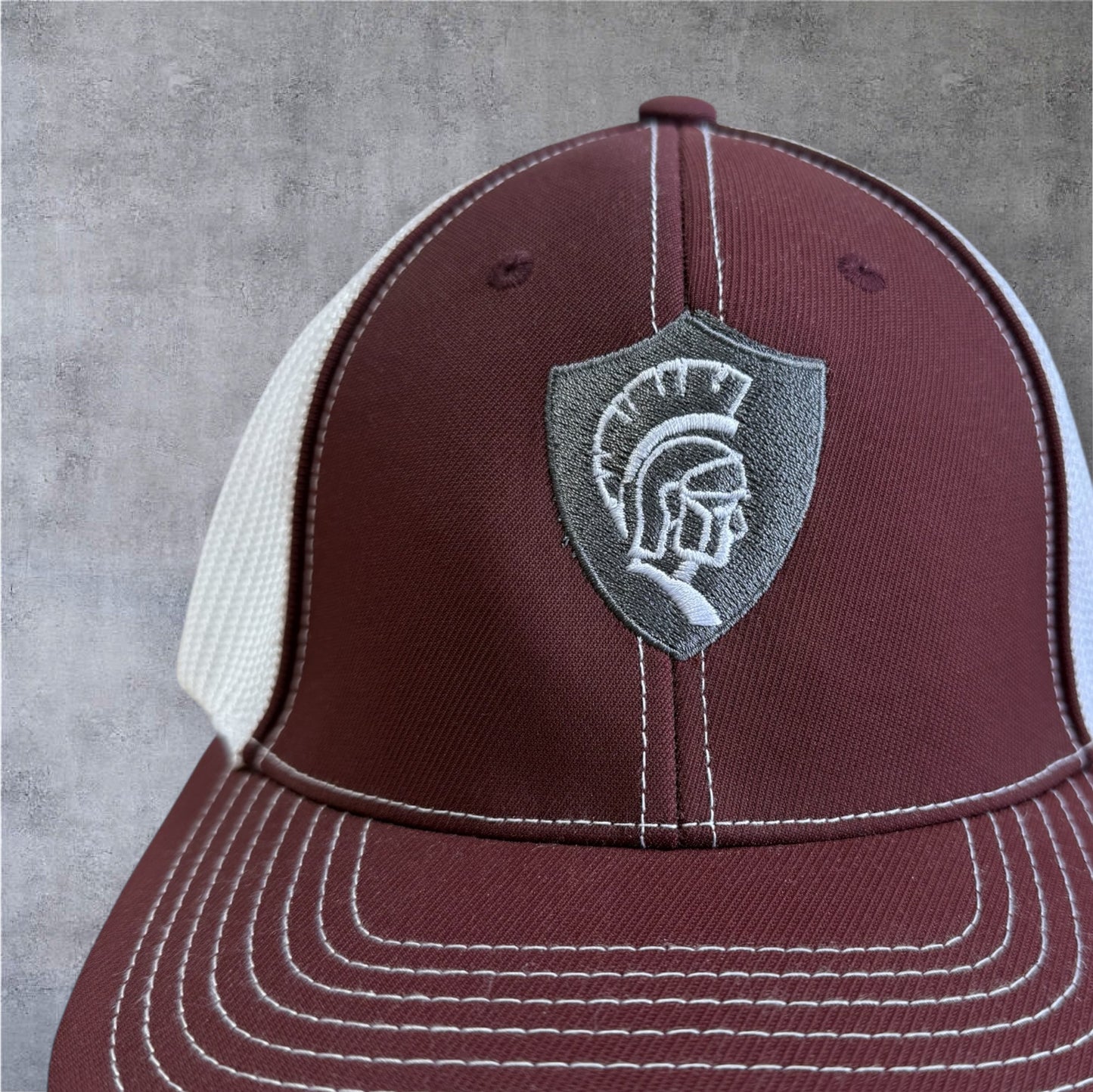Maroon Warrior Head Hat