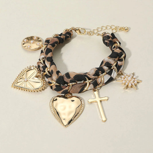 Printed Fabric Chain Bracelet