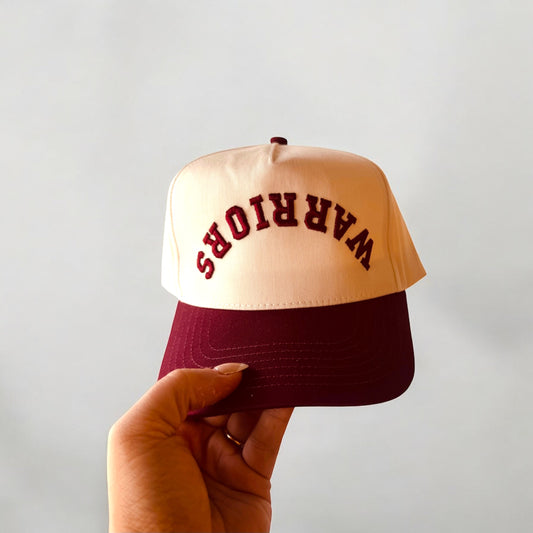 -Retro Warrior Puff-  {Embroidered Hat}